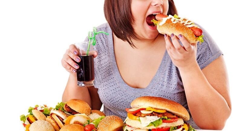 niezdrowa żywność dla cukrzycy typu 2